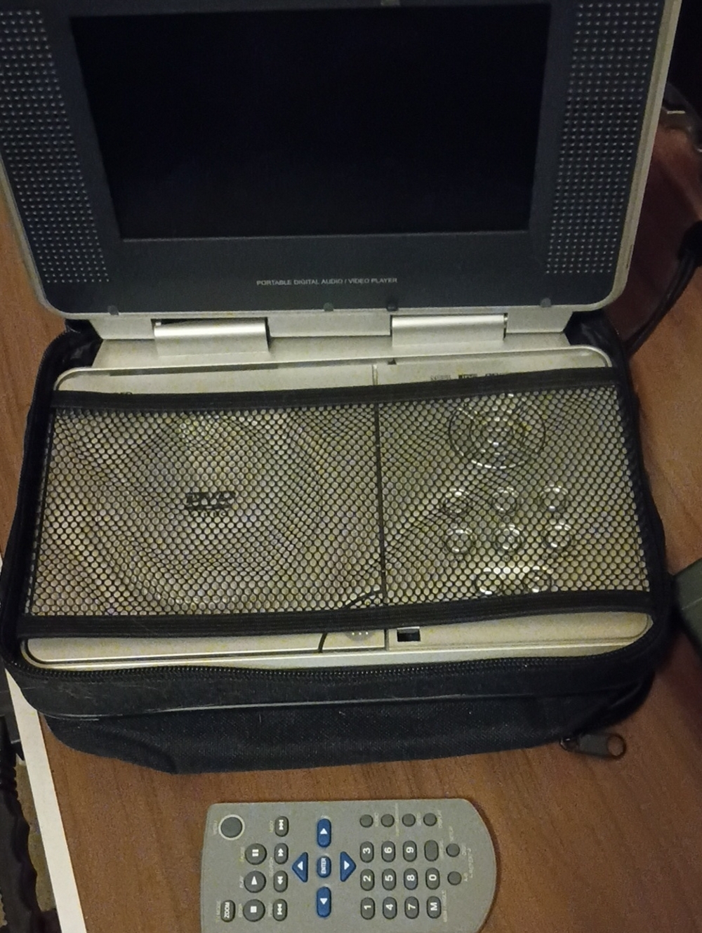 Venturer Portable DVD Player with Remote - Silver and Black